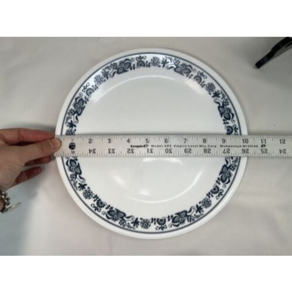 Corelle OLD TOWN BLUE Pattern Dinner Plate 10.25" Set of 4 Corning Ware Vintage - Picture 8 of 9